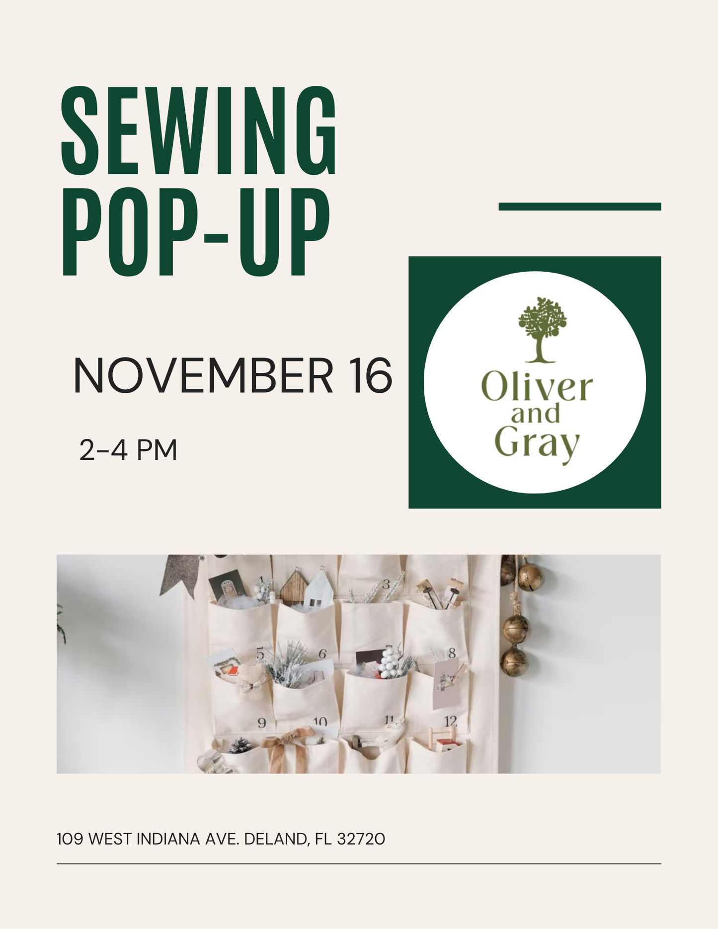 Pop-up Sewing 101 | Oliver & Gray